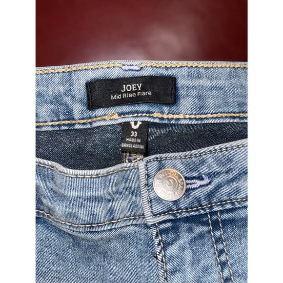 True Religion NWT Joey Mid-Rise Flare Jeans W33 – Vintage Med Wash Denim - Picture 10 of 11